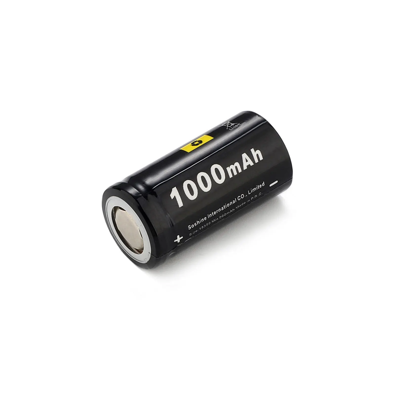 Soshine 18350 충전식 배터리 3.7V 1000mAh 리튬 이온 배터리 (배터리 보관함 포함) 18350 탭 수리 배터리