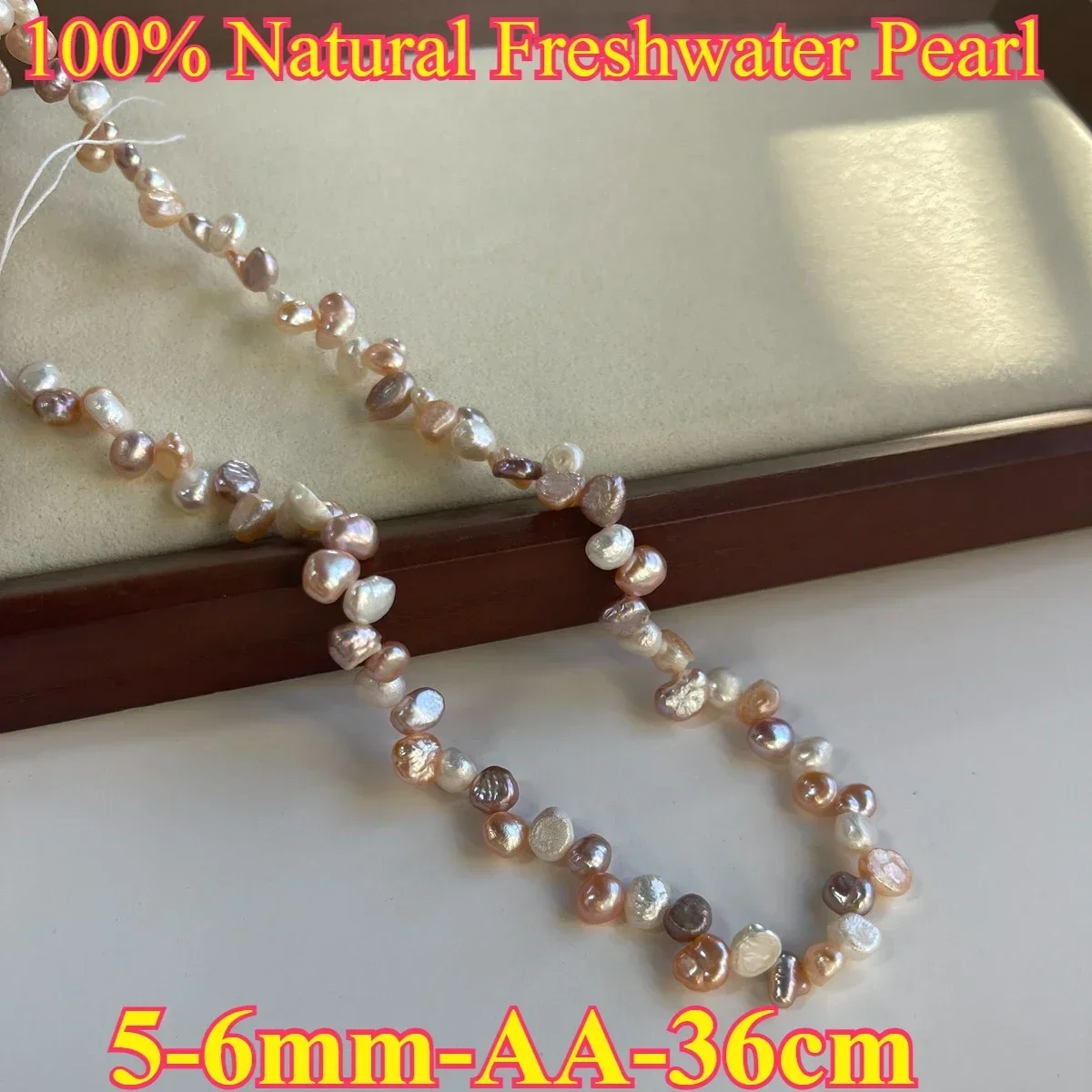 

5-6mm AA Natural Freshwater Pearl Mixed Color Irregular Bead Elegant Luxurious DIY Jewelry Making Handmade Bracelet Necklace