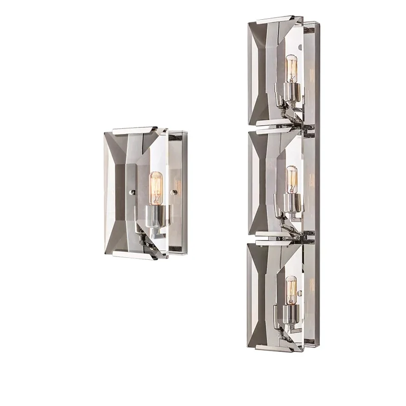 

Modern Luxury Chrome Crystal Wall Sconce Lamps Led Home Decoration Light Fixture