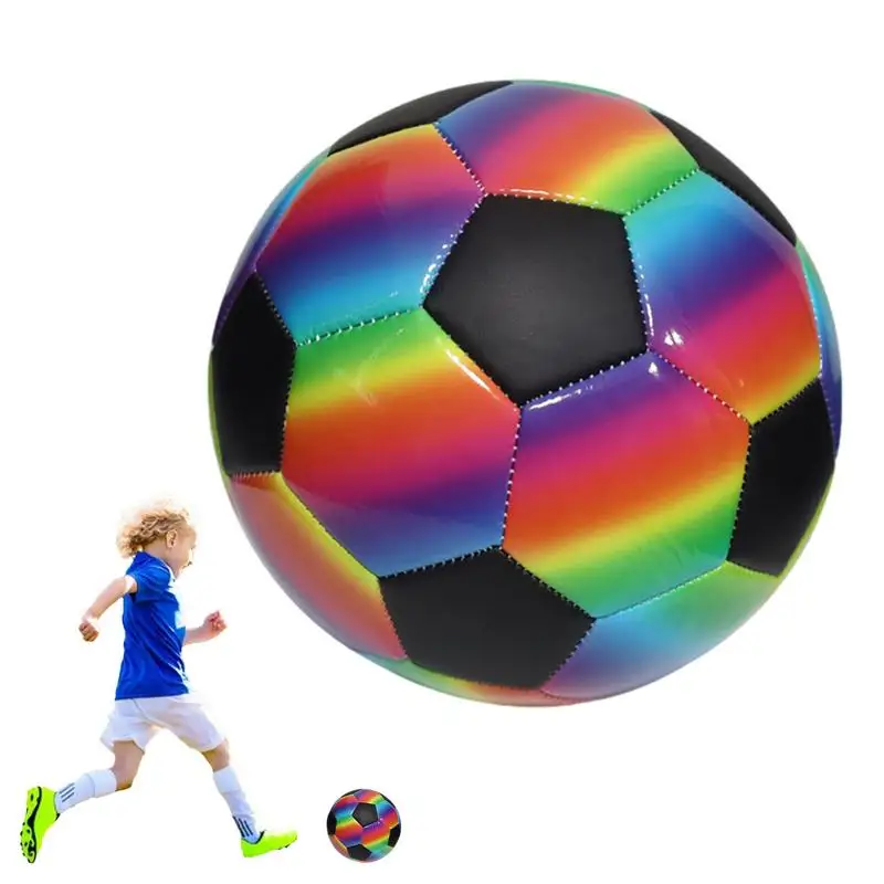 

Beach Ball Soccer Colored Sports Soccer Portable PVC Football Sports Equipment Fitness Ball For Beach Garden Playground