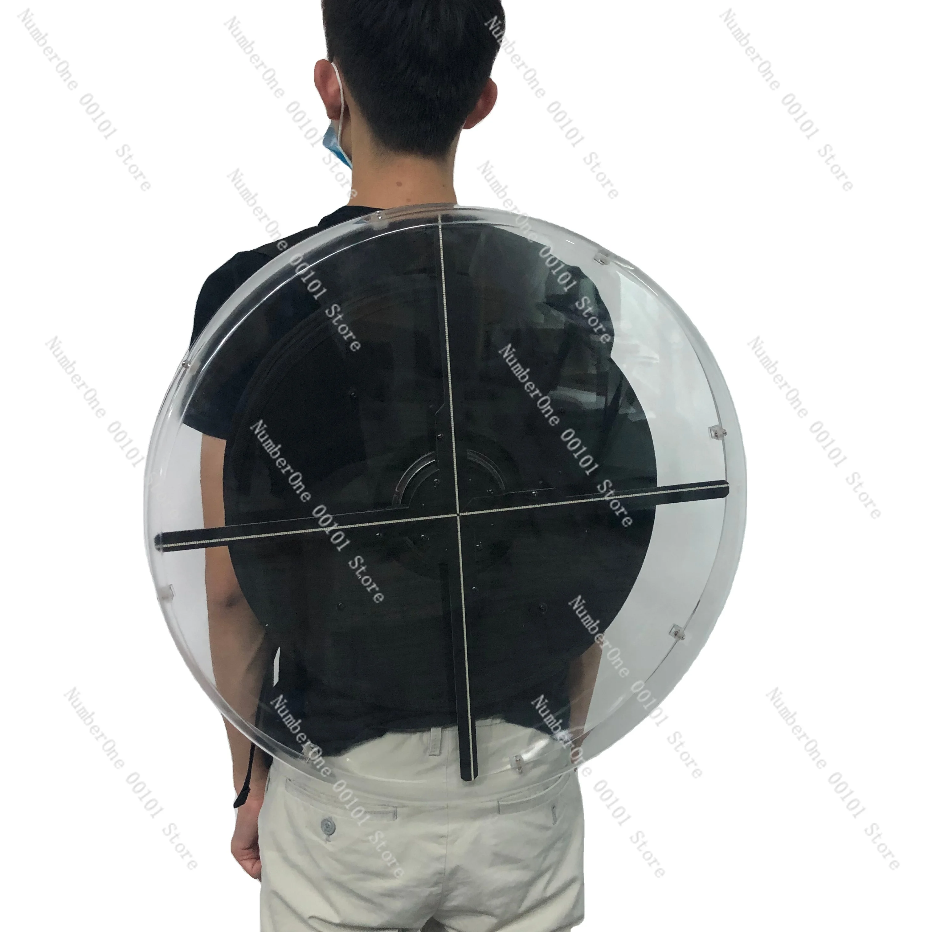 Backpack Holographic 3d Naked Eye Advertising 3D Hologram Led Fan