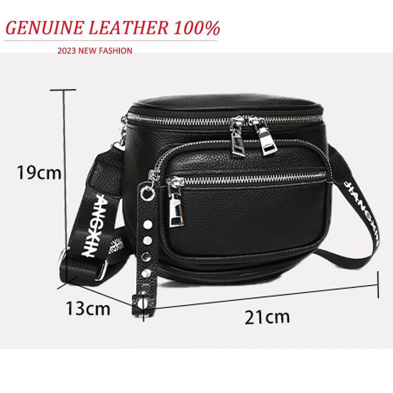 High Quality 100% Genuine Leather Women Handbags Cowhide Ladies Shoulder Bag Fashion Luxury Ladies Messenger Bag Female Tote Bag