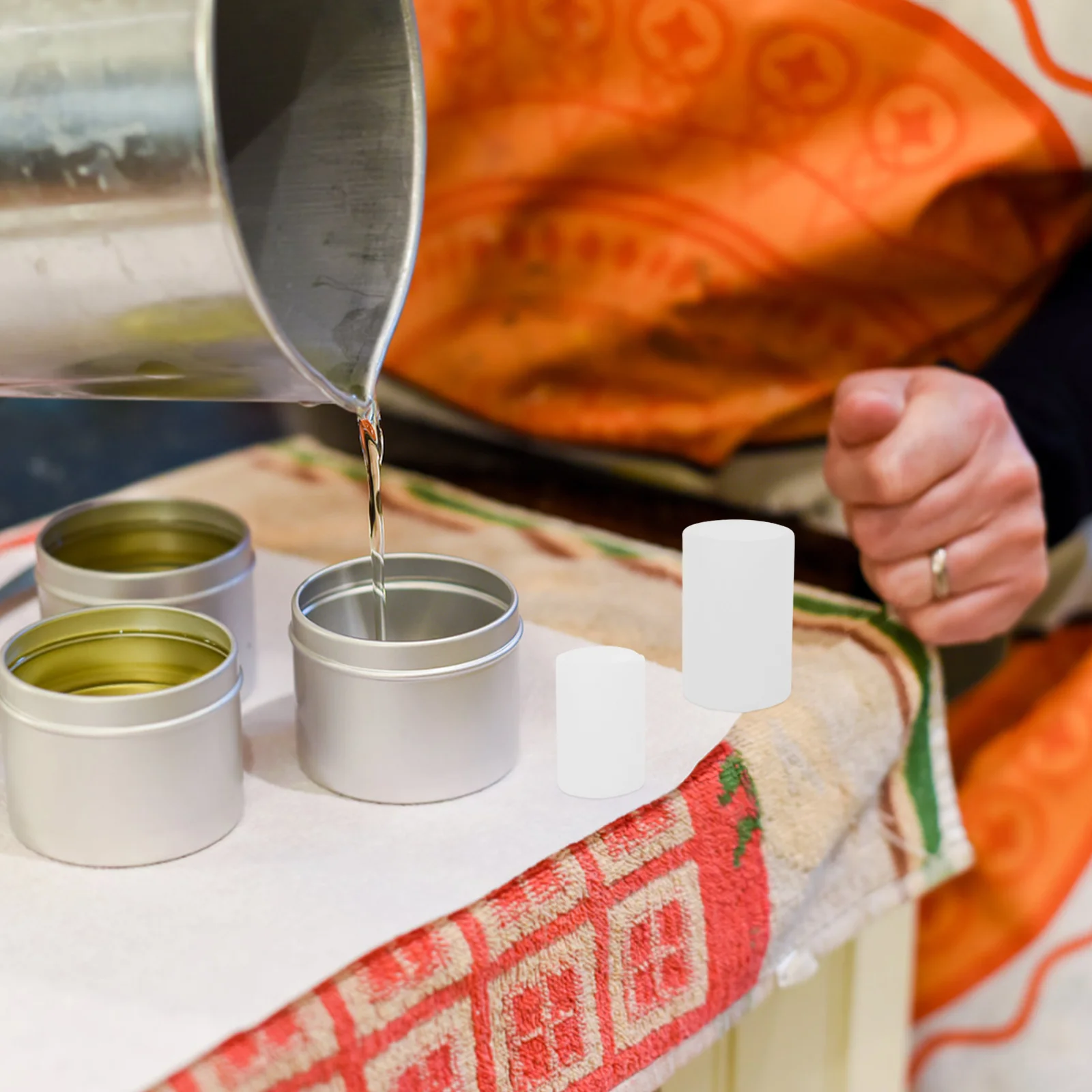 

4Pcs Silicone Cylinder Mold DIY Resin Wax Plaster Crafting 30 40 50 60mm Reusable Molds for Scented Soap Making