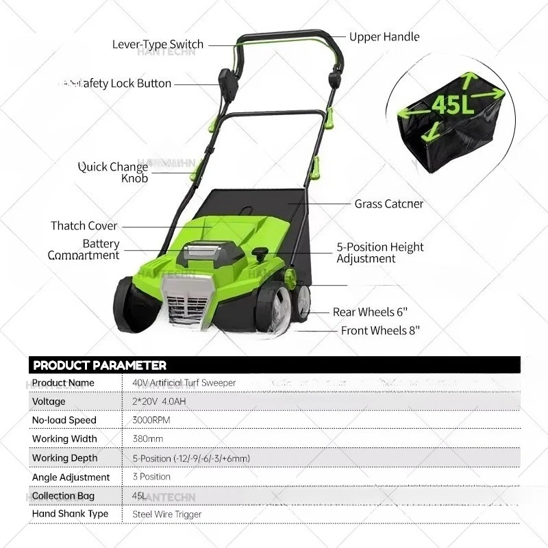 

With Wheels 4 Wheel Drive Hand-Set 110~240V 40V Battery Power Source 2/4/8/20Ah Grass Mat Solar Robot Lawn Mower