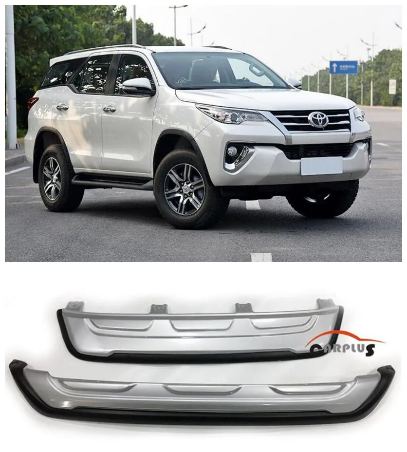 

Fits For Toyota Fortuner 2015 2016 2017 Stainless Steel Car Front Rear Bumper Protector Guard Plate