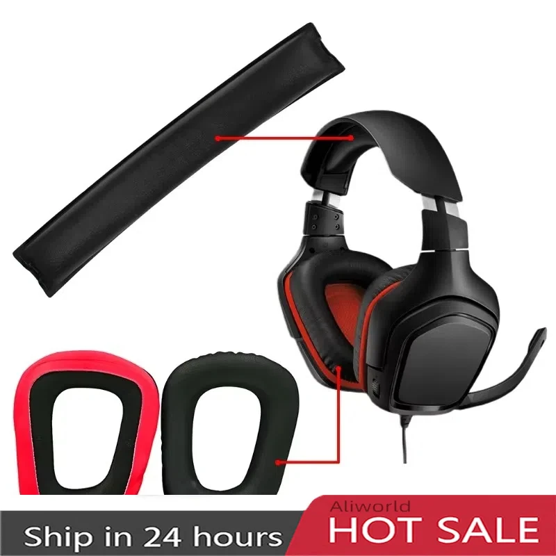 Сменные амбушюры для logitech G230, подушечки для наушников G331 G332 G432 G431 G430 G231 G930, геймерская повязка на голову, муфта