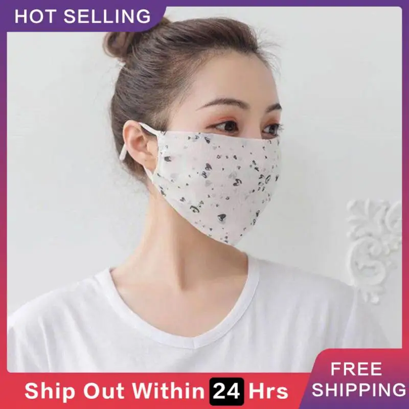 Protezione solare antipolvere riutilizzabile sottile maschera protettiva in chiffon regolabile