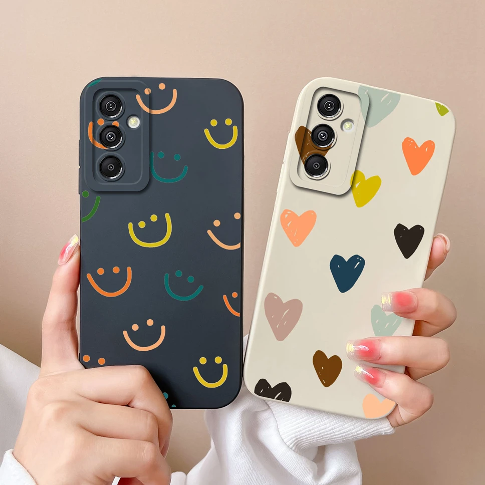 For Samsung Galaxy M33 M34 M53 M54 5G Phone Case Smooth Liquid Cute Sunflower Cover For Samsung M34 M33 M53 M54 Funda Capa Coque