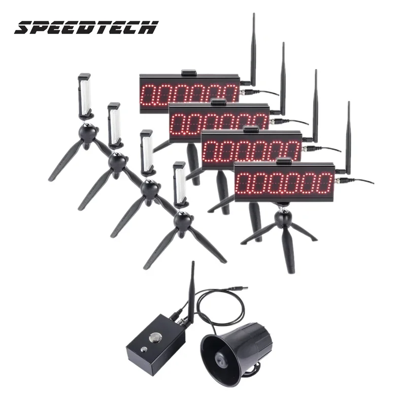 

Speedtech S-004 Wireless Laser Timer Outdoor Racing Infrared Sensor LED Sport Timing Systems For Sprint, Track And Field Timer