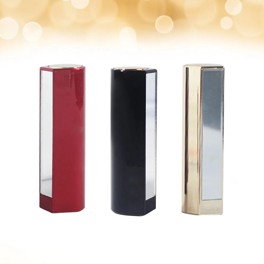 3 szt. tubek na balsam do ust 12,1 mm z lusterkiem, puste pojemniki na szminkę, ekologiczne, w stylu bambusowym, mechanizm z przesuwanym pierścieniem do samodzielnego tworzenia błyszczyków