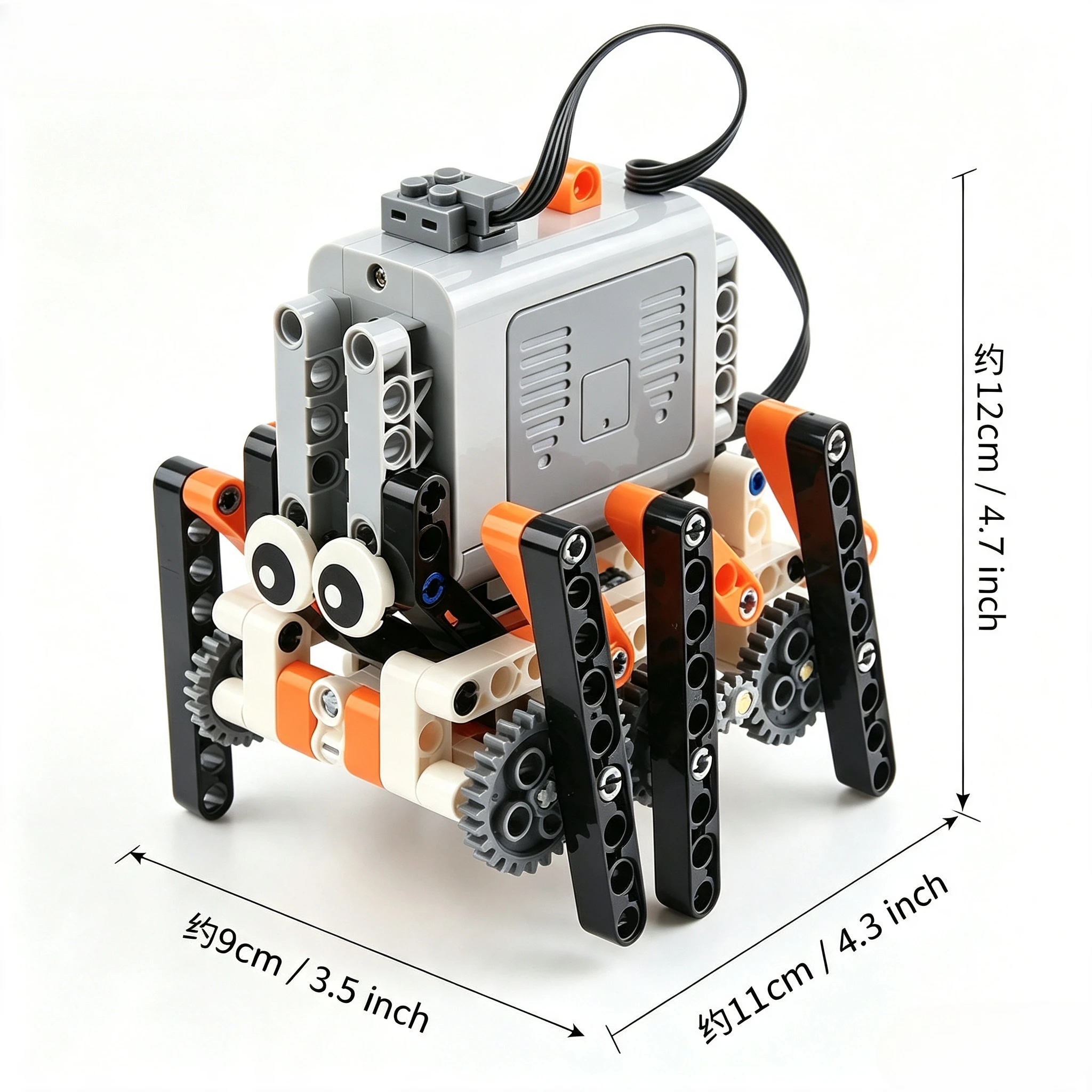 Gehender Roboter-Bausatz: Hexapod Bionische Technologie mit Motor, DIY MOC Kinder-Bausteine, Spielzeug-Geschenk, kompatibel mit Lego