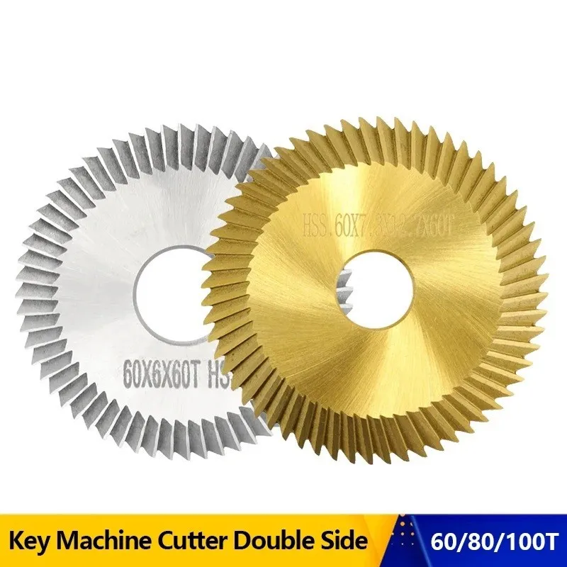 

HSS Key Cutting Blade 60/80/100T Key Machine Double Side Key Milling Cutter Tool