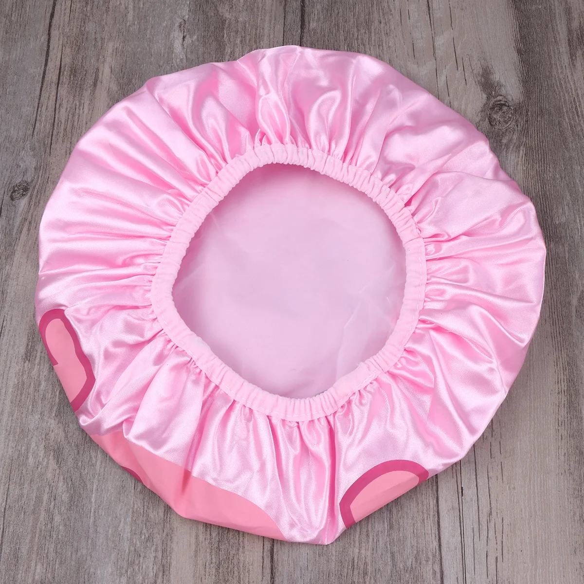 2 قطعة قبعة استحمام الطفل مقاوم للماء الساتان قبعة الاستحمام الكرتون ليتل ماوس الوردي خنزير الشعر حامي قبعة استحمام للأطفال #6