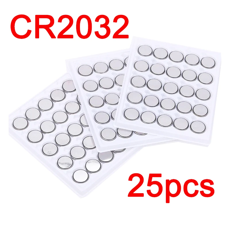 25PCS 3V button battery CR2032 tray packing high capacity CR2032 suitable for calculator electronic scale selfie stick