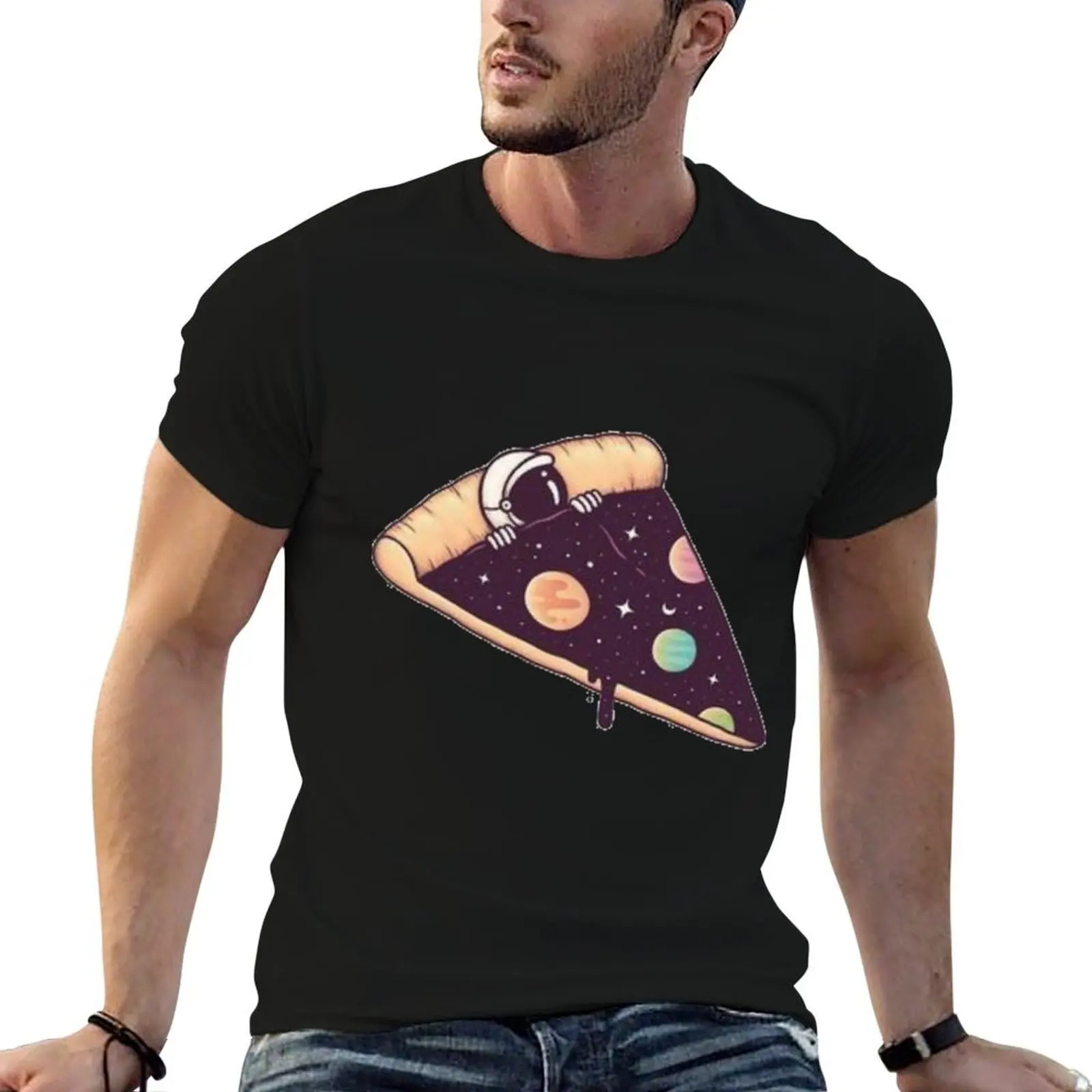 

Astronaut Sleeping In Pizza T-Shirt t shirts for man cotton t shirt man cotton T-Shirt