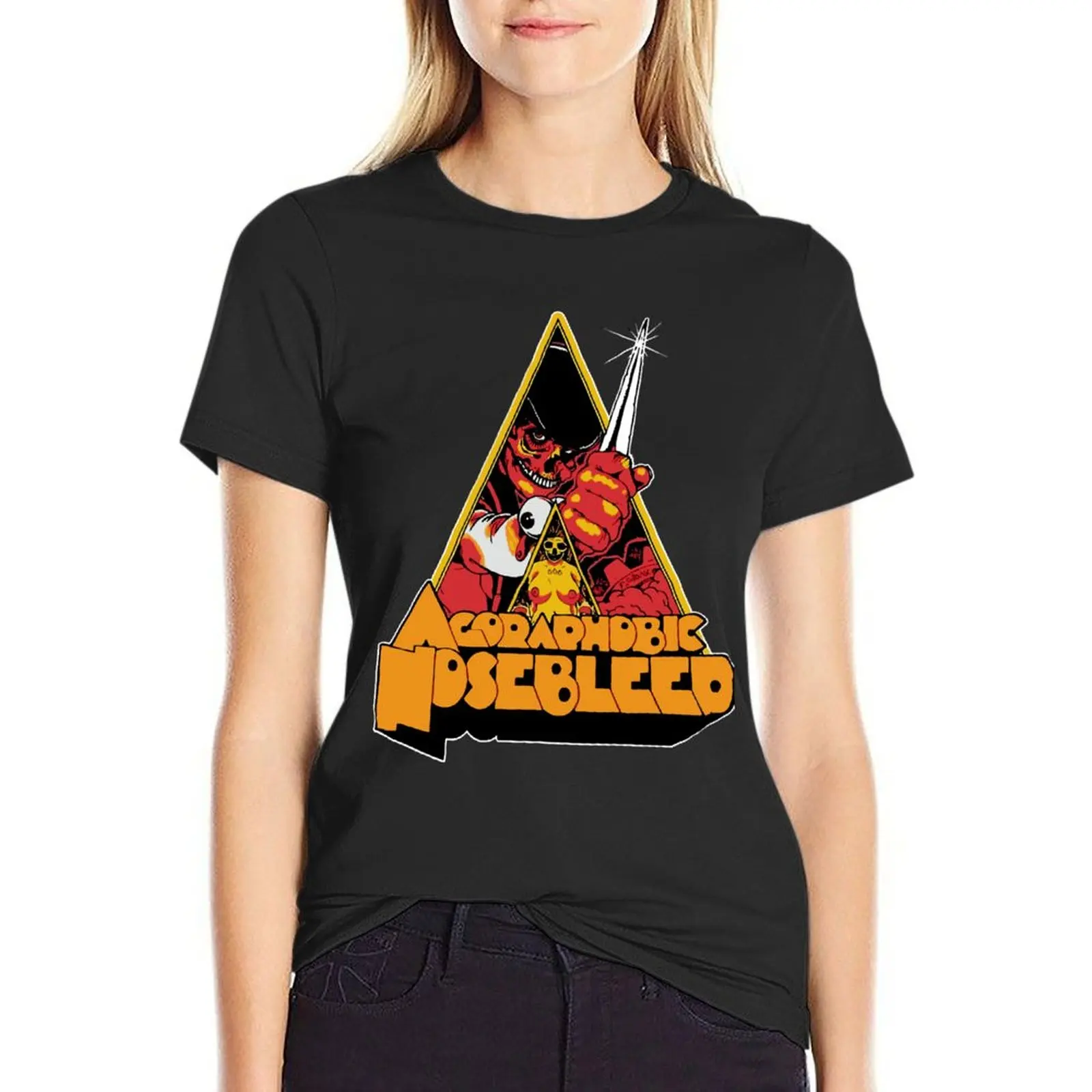 

Agoraphobic Nosebleed Clockwork Orange T-Shirt kawaii clothes hippie clothes summer clothes Women's clothing