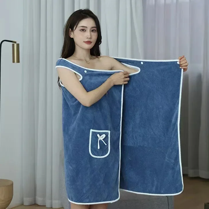 Womens Bath Towels Girls Wearable 140*85Cm Fast Drying Bathing Beach Spa Bathrobes Wash Clothing, Shower Bath And Gym Towel