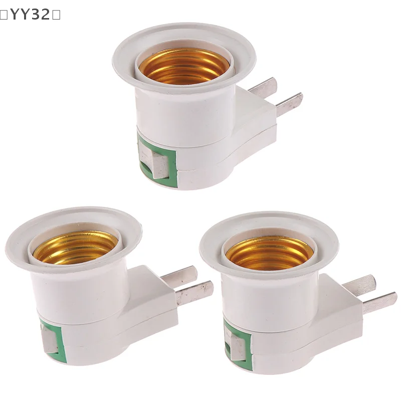 

〔YY32〕 E27 Light Bulb Socket Holder Plug-in Adaptor Screw Base Lamp Wall US Plug