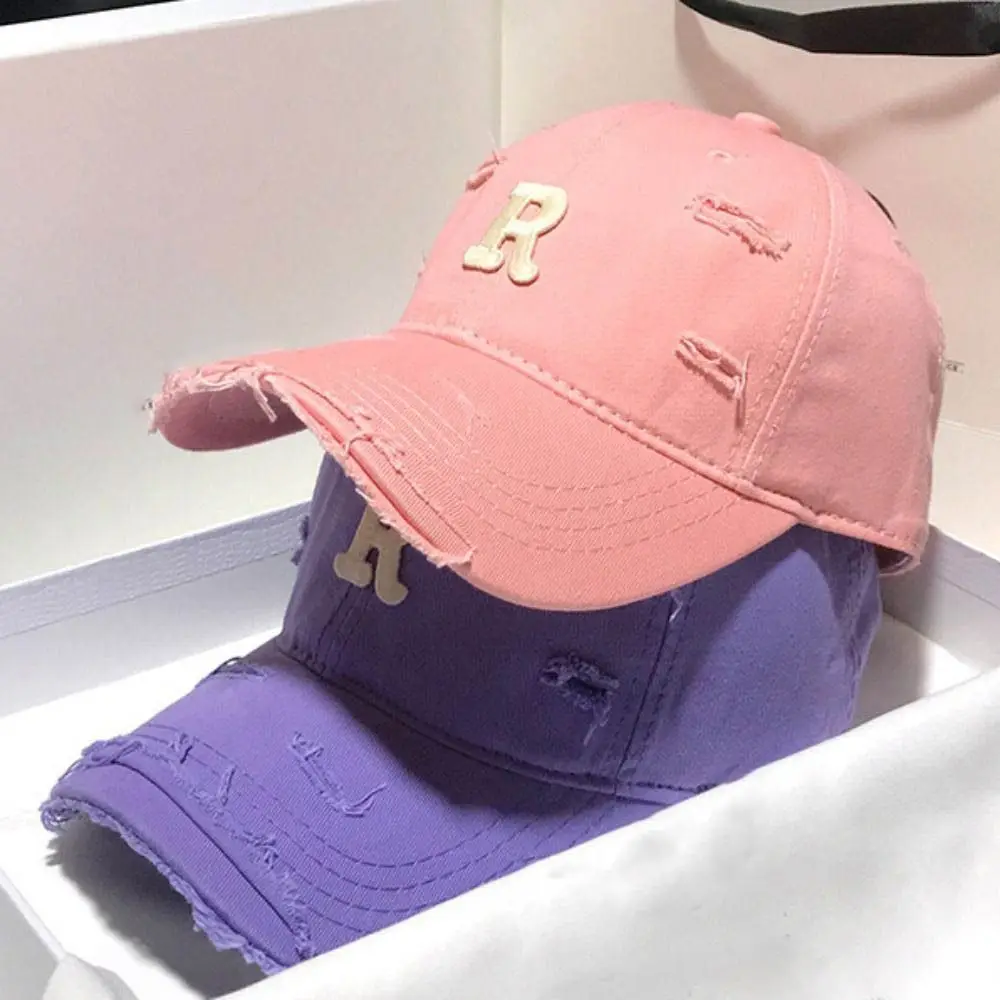 

Cotton Over Size Baseball Cap Adjustable Washable Vintage Duck Tongue Cap Letters Sun Protection Large Head Circlet Cap