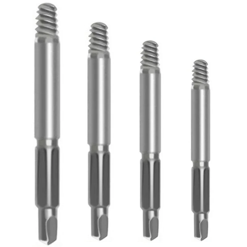 4pcs Drill Bit Broken Screw Head Extractor Repair Remover Chrome Vanadium Steel
