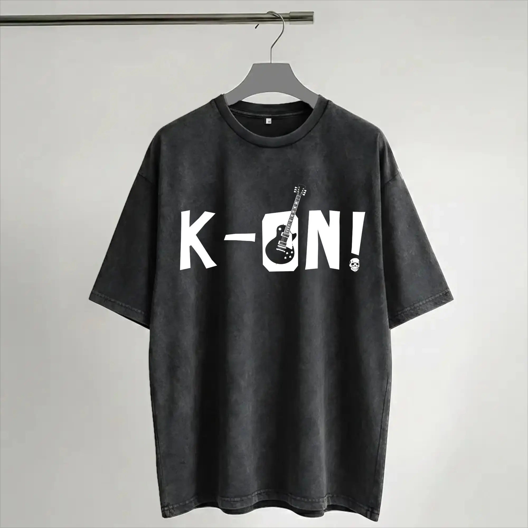 Harajuku Washed Shirt K-On Houkago Tea Time Merch Retro T-Shirts Oversize  Streetwear Short Sleeve Summer Tees