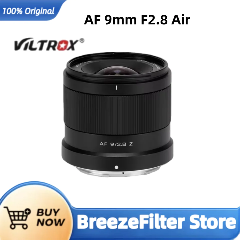 VILTROX AF 9mm F2.8 cámaras de APS-C de aire enfoque automático lente principal de gran apertura para Sony E Fujifilm XF Nikon Z montaje cámara Nikon Z50