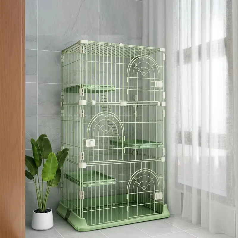 Best price Cheap stainless steel cat cage 3-layer pet cage Cat enclosure Large 4-layer pet cat cage