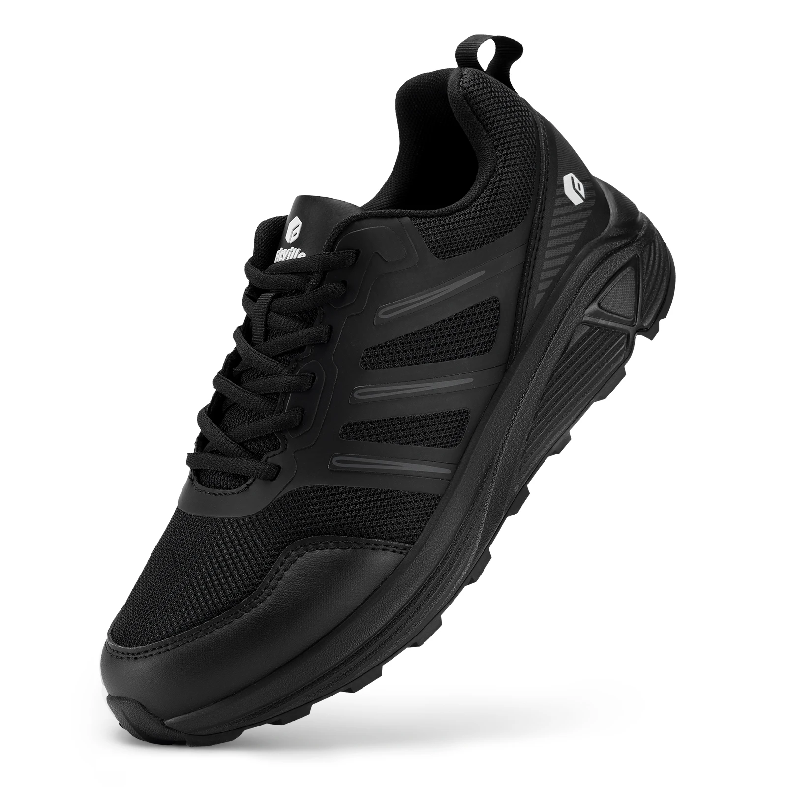 FitVille Trail Running Shoes Zapatillas de deporte para hombre Extra anchas antideslizantes ligeras para pies hinchados Soporte para el arco Alivio del dolor