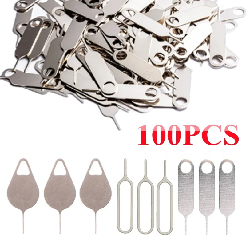 1-100pcs Metal Eject Sim Card vassoio Open Pin ago strumento chiave per telefono cellulare universale per iPhone 14 SamSung Xiaomi Apple iPad