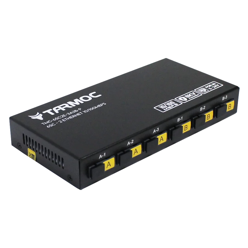 Media Converter Schalter FO 6 SC und 2 RJ-45 10/100Mbps