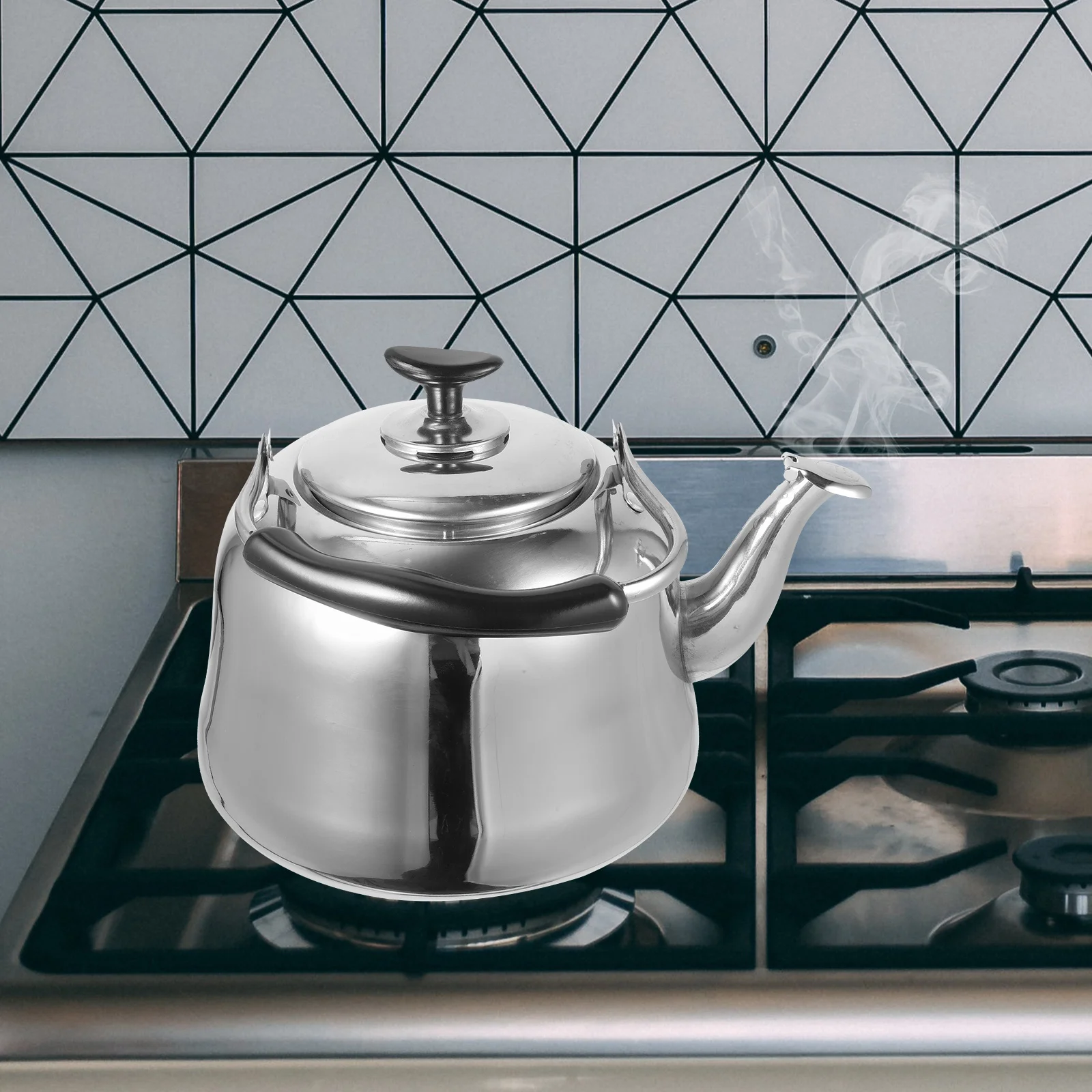 

1Pc Large Capacity Whistling Kettle 3l Stainless Steel Home Teakettle Insulated Handle Gas Stove Induction Cooker