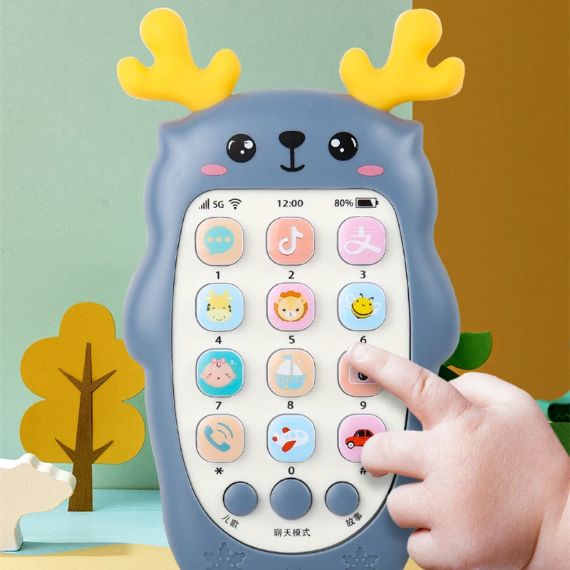 Baby Phone Toys Bilingual Telephone Teether Music Voice Toy Early Educational Learning Machine Electronic Children Gift Baby Toy