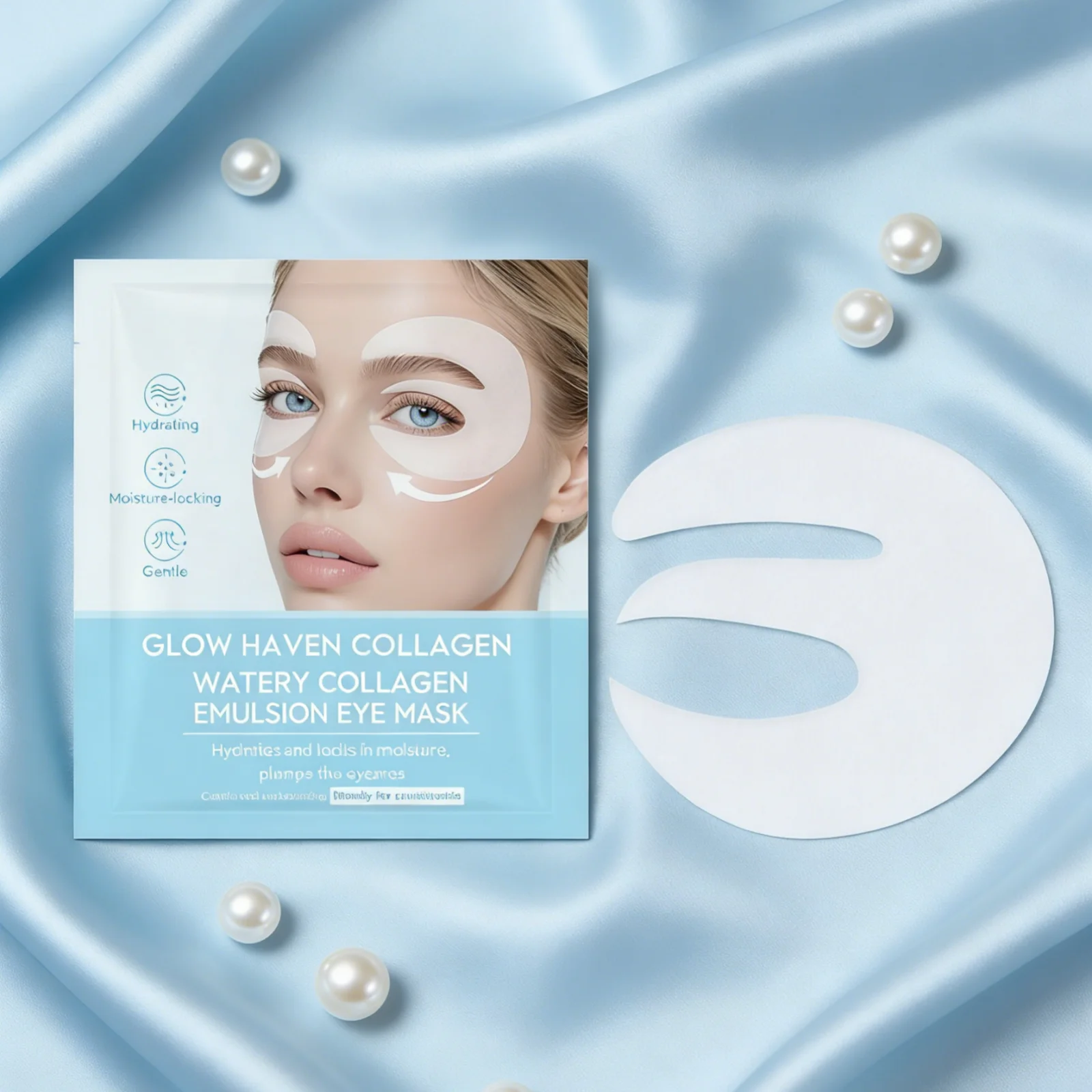Hoygi Watery Collagen Emulsion Eye Mask Reduce Fine Lines Firming Smoothing Skin Barrier Repairing Brightening Under Eye Patches