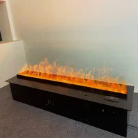 Cheminée électrique à vapeur d'eau atomisée, personnalisable, pour décoration de salon, support TV, humidificateur, effet de flamme 3D, vapeur, brouillard, vapeur d'eau, pour intérieur. 3