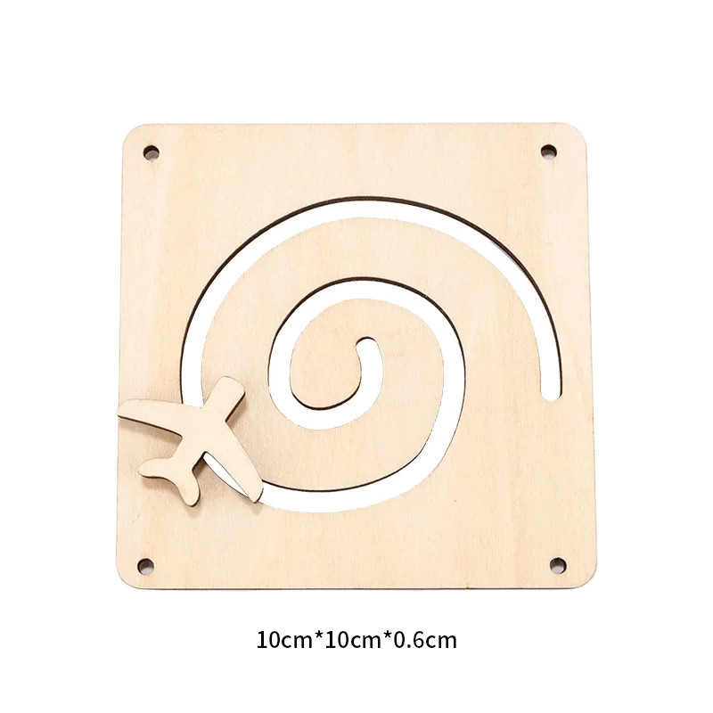 Diy Busy Board Montessori Hot  Air Dalloon Carriage Door Educational Toy Wood Chip Graphic Pairing Wooden Part For Childre Gifts