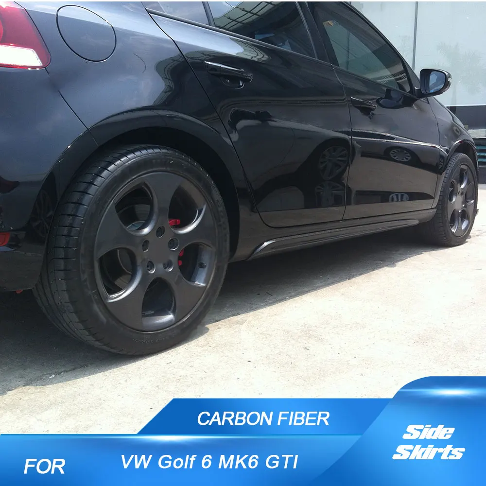 

Углеродное волокно/ПП, удлинитель боковой юбки, фартук для кузова, комплекты губ для VW Golf 6 MK6 GTI 2010 2011 2012 2013, спойлер бампера для боковой двери