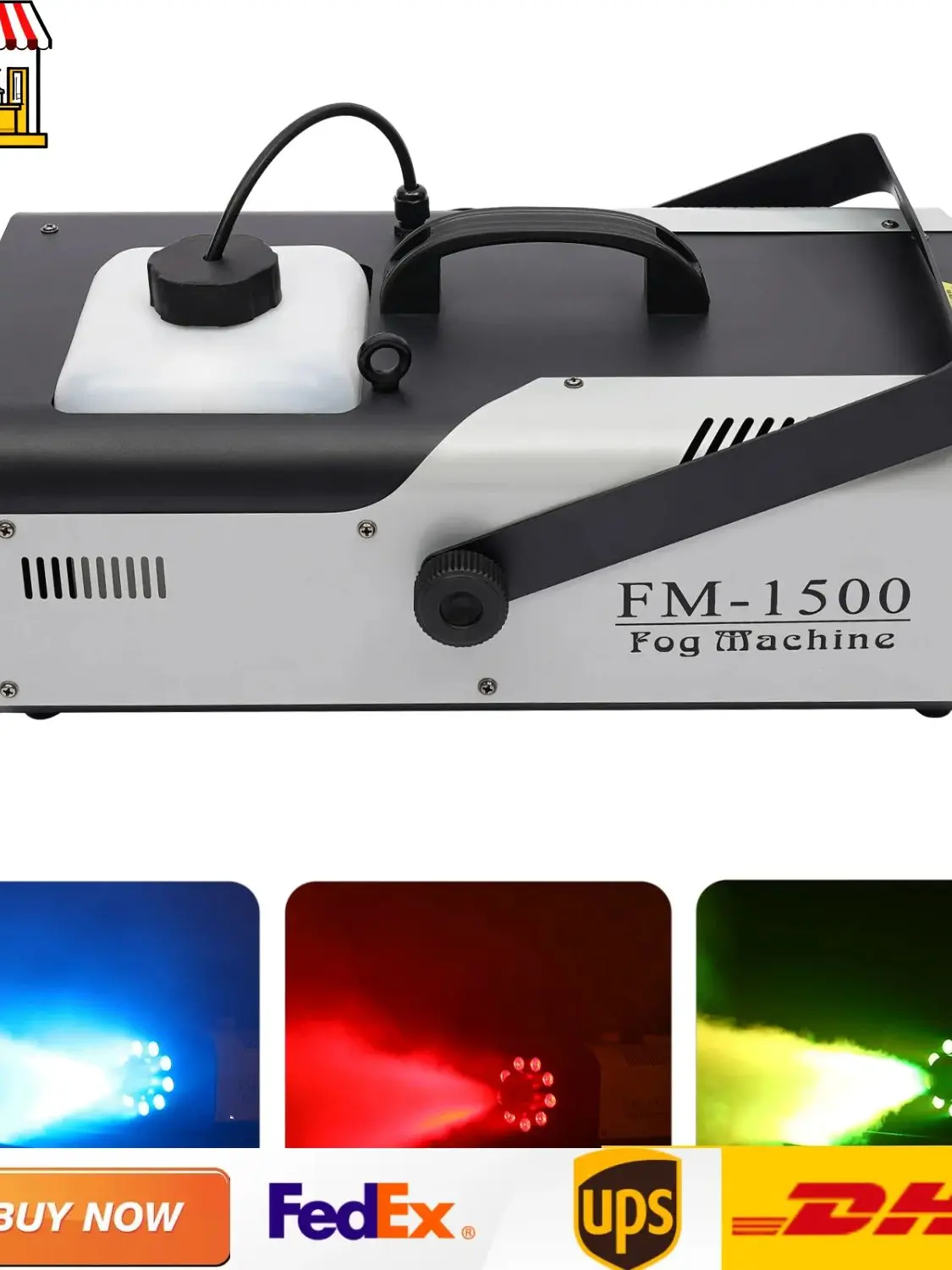 Tragbare professionelle Nebelmaschine mit 9 * 3 W LED-Leuchten, 220 V, 1500 W Fernbedienung, DMX512-Steuerung, Bühnenbeleuchtung, Nebelmaschine