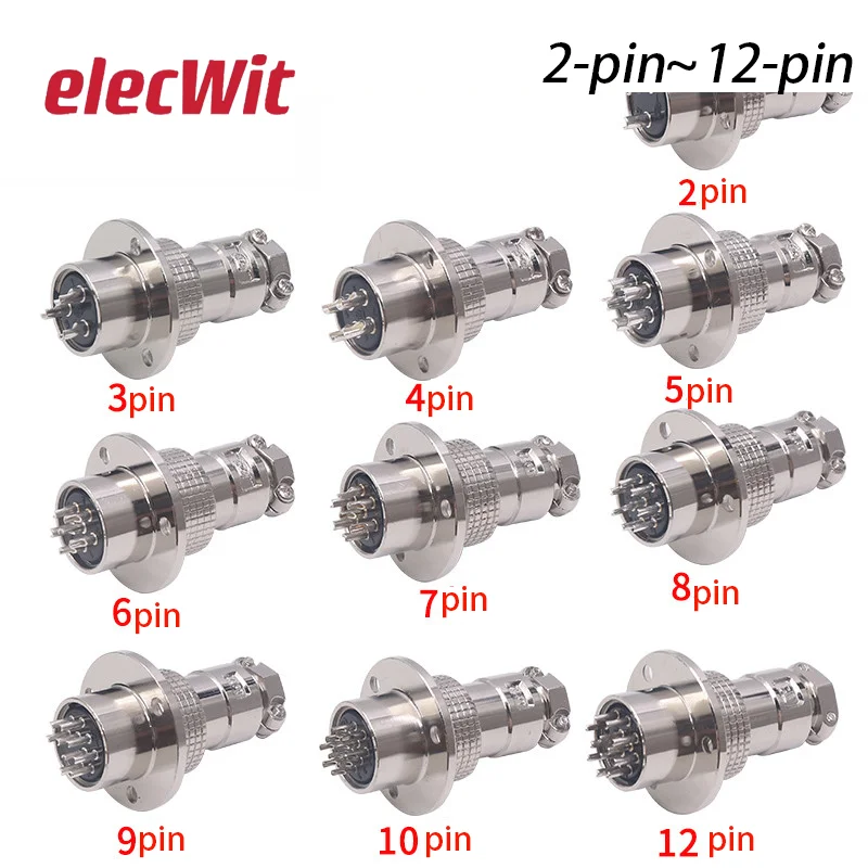 

5pcs GX20 2 3 4 5 6 7 8 9 10 12 Pin bakelite Male Female Cable Aviation Circular Plug Socket Connector