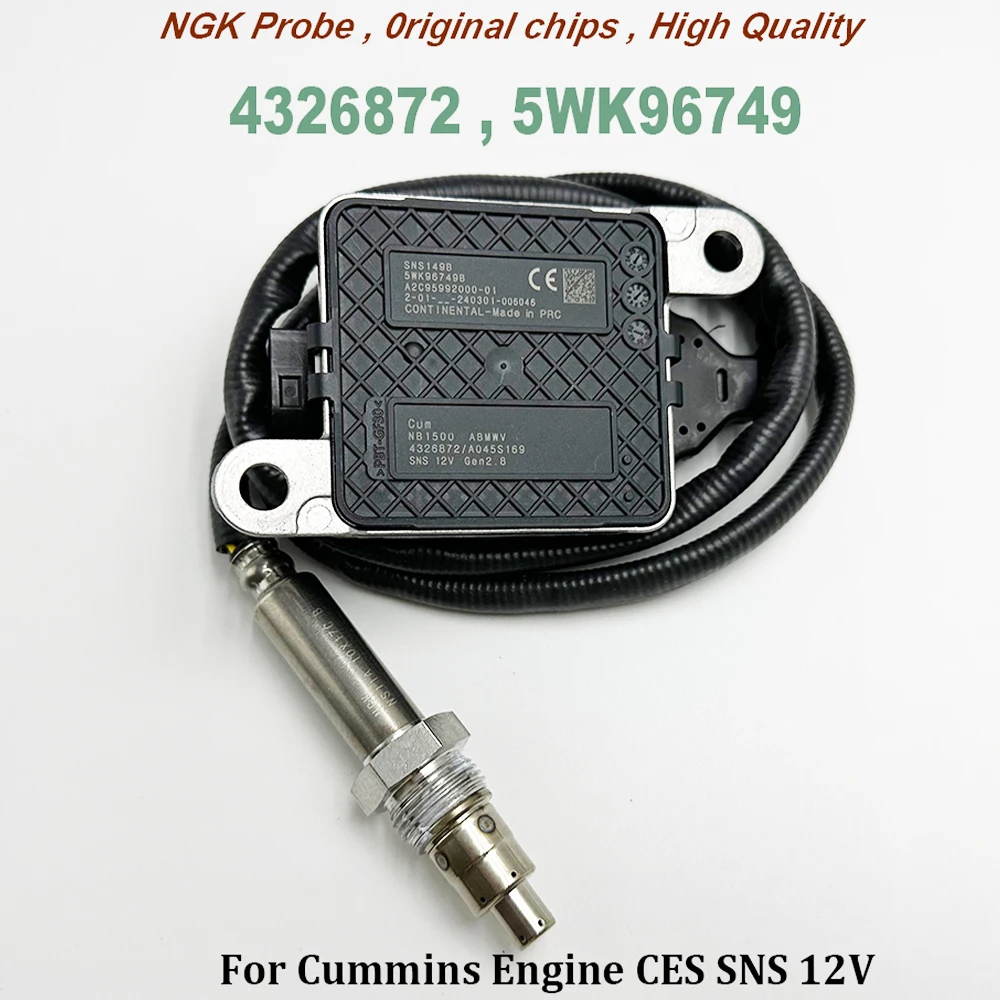 High Quality Chip 4326872 5WK96749 5WK96749B 2872942NX For NGK Probe Nitrogen Oxide Nox Sensor For C-ummins Engine CES SNS 12V