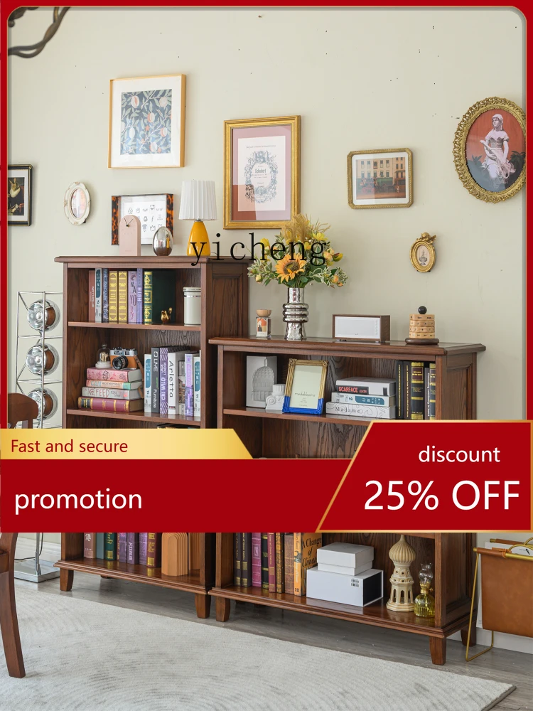 

CZ Solid Wood Bookshelf Floor-standing Bookcase Display Open Storage Cabinet