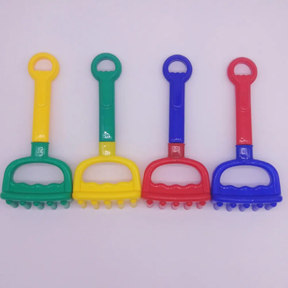 

Набор из 4 предметов: детские пляжные грабли и лопатки, безопасные, экологичные, износостойкие, пластиковые, для игр с песком, копания и игр на открытом воздухе летом
