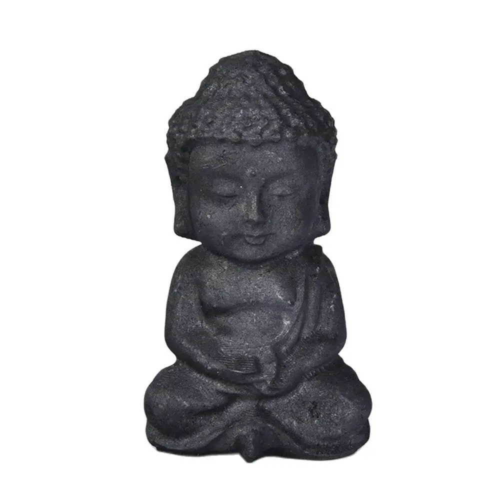 

Natural Black Shungite Buddha Statue Energy Quartz Reiki Stones For Crystals Healing Fengshui Meditation Home Decor