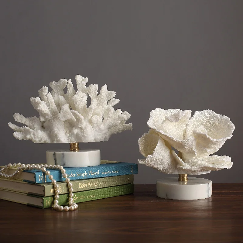 

Creative Nordic-style artificial coral resin ornaments for simple showroom living rooms, TV cabinets, coffee tables, and home fu