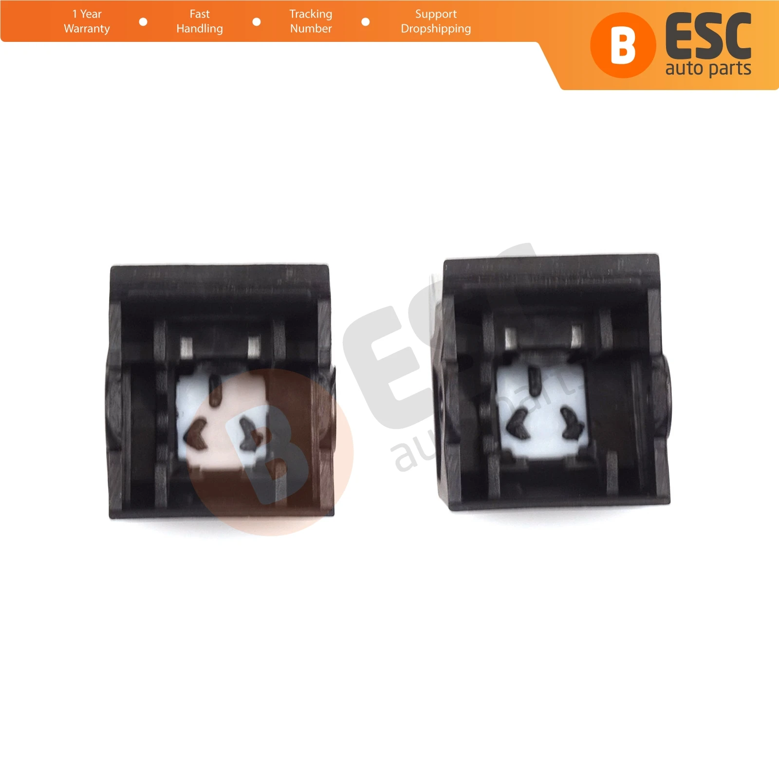 EDP1211-1 2 Pieces Window Lifter Switch Repair Button Cover for Renault Clio MK5 Captur MK2 5-Doors 254107001R