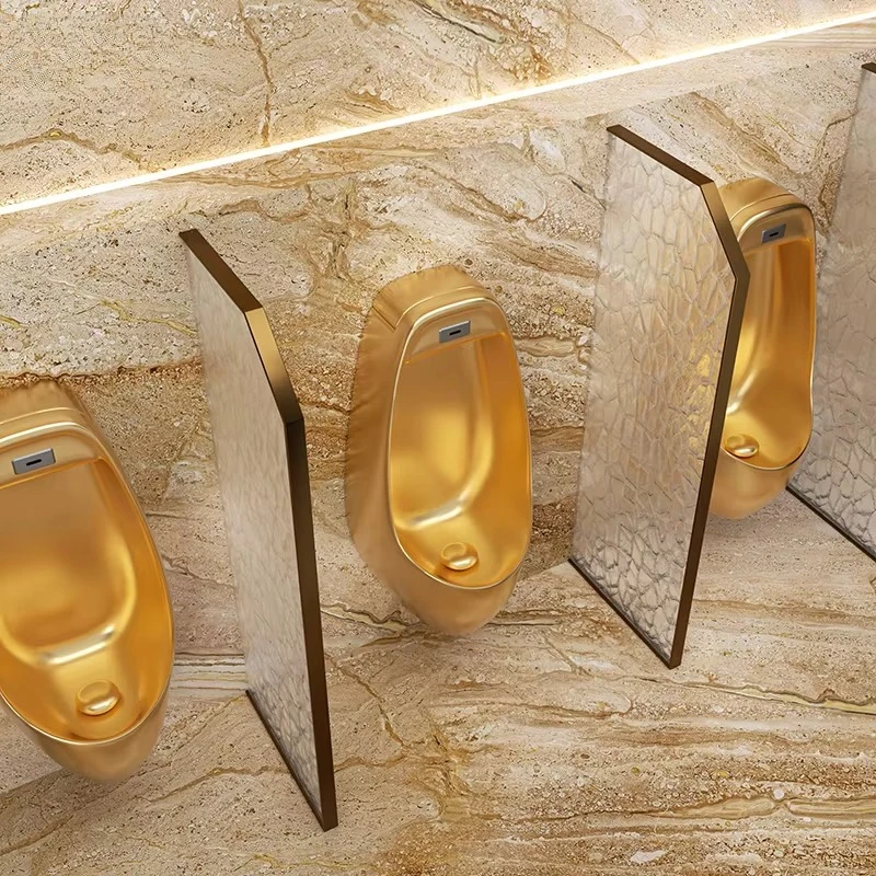 Luxury gold modern one-piece double flush toilet set square bowl with S-trap and floor-to-ceiling design