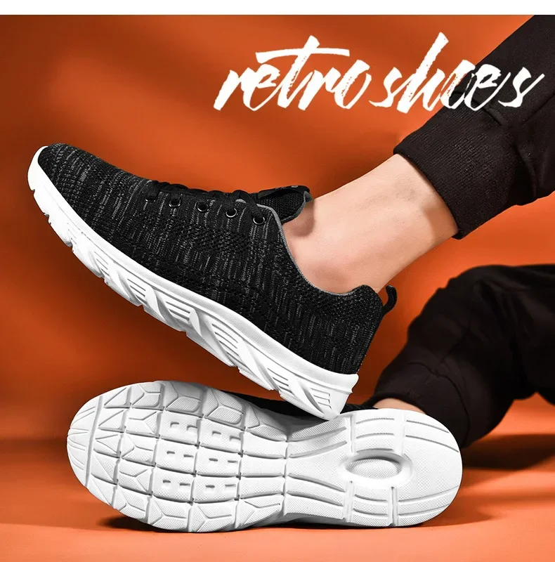 Men Fashion Sports Running Jogging Shoes Casual Sneakers Lace Up Breathable Mesh Light Tennis Outdoor Walking_vogvips.com