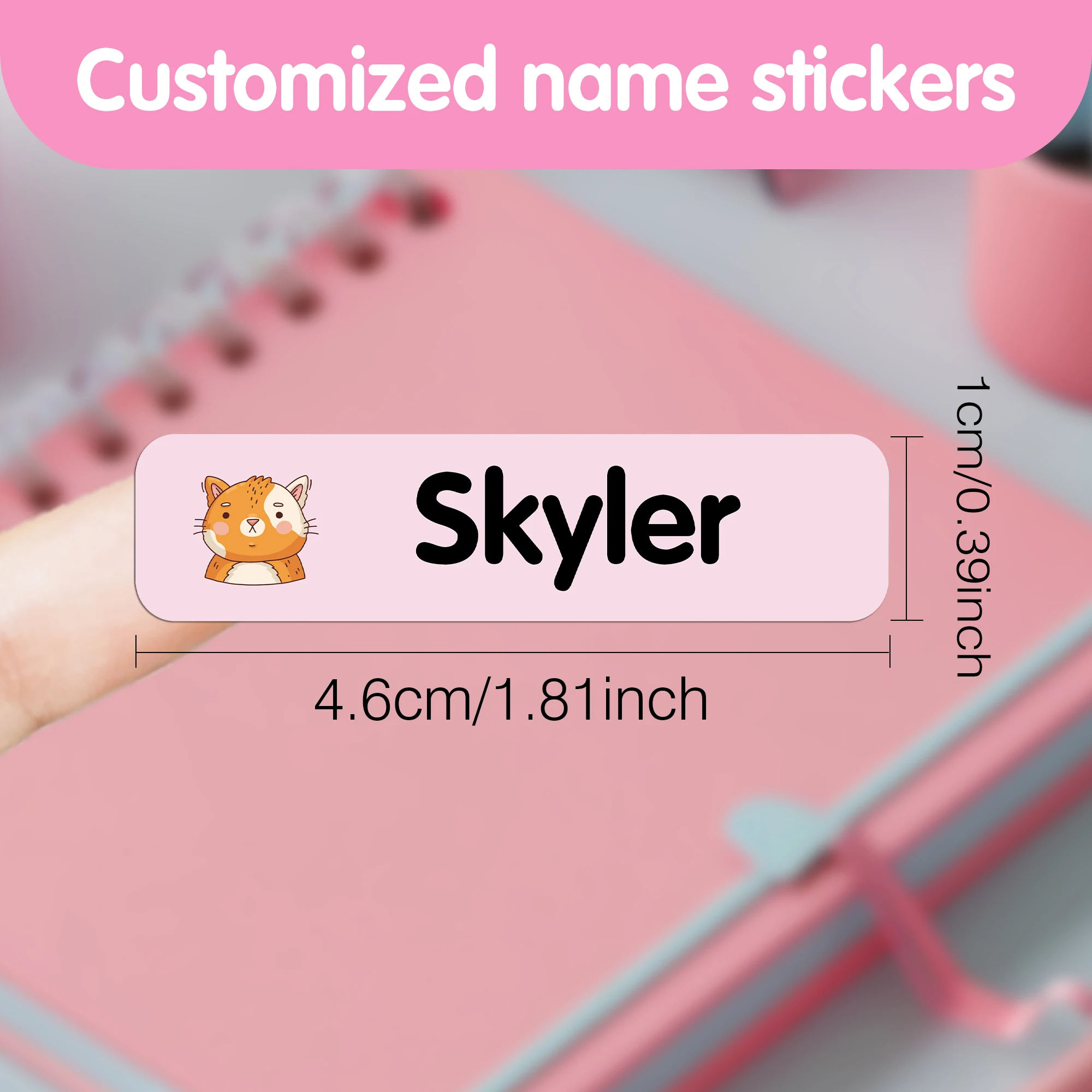 84/126pcs animals Customized Name Stickers Pencil Tag Textbook Label Cup Stickers For Uniforms, Sheets, Hats, Shoes