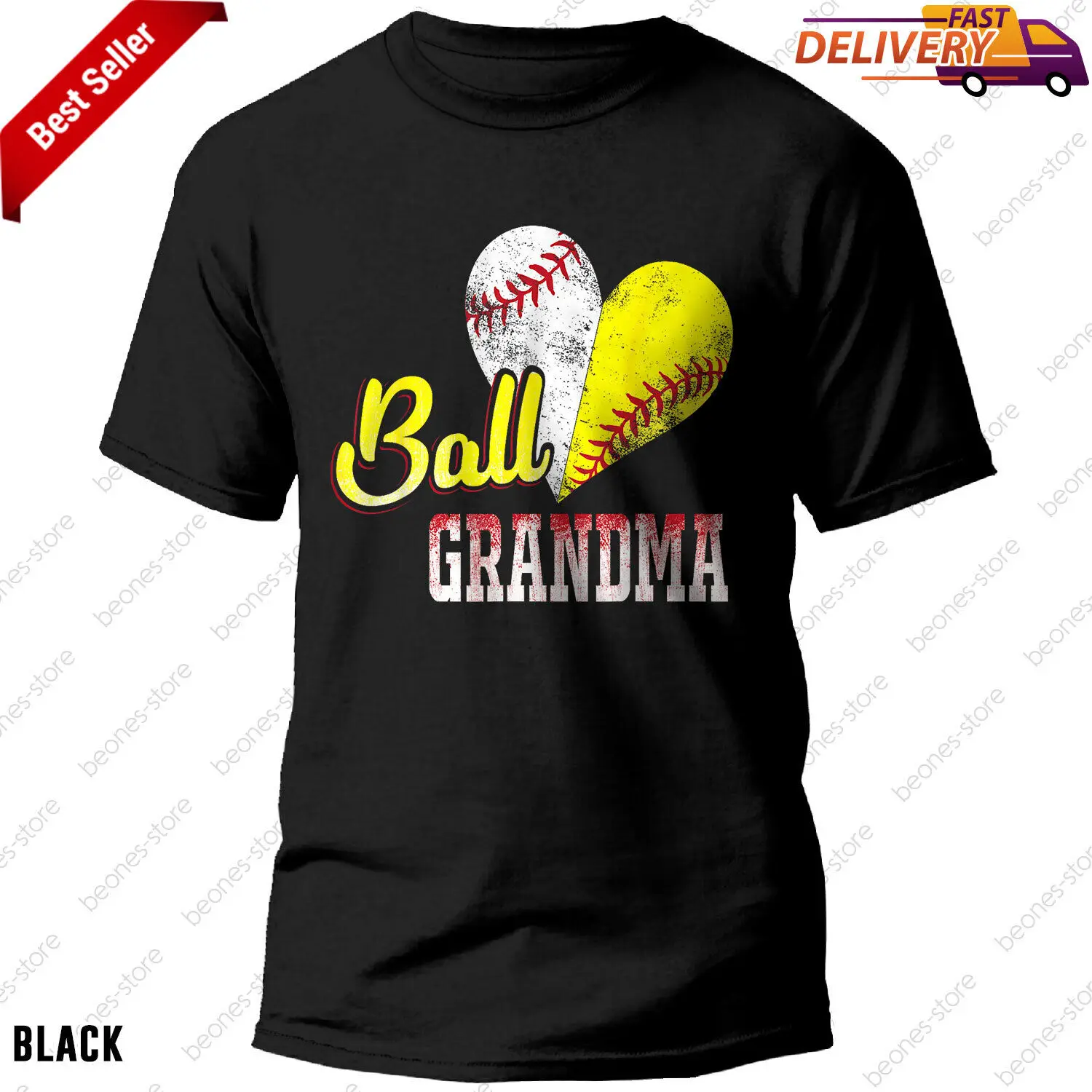 

Funny Ball Grandma Baseball Softball Gift T-Shirt, Special Gift For Women