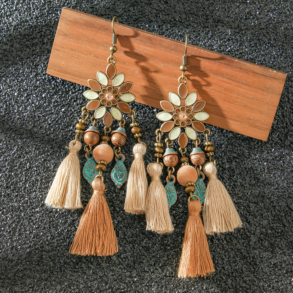 خمر بوهو استرخى أقراط العرقية - مراجعة Ethnic Fashion Wear وسعره