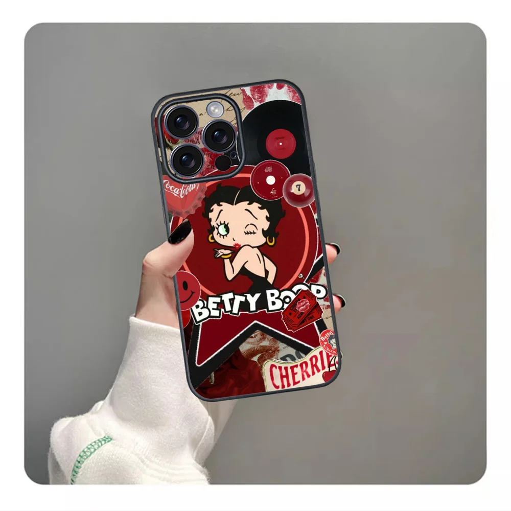 b-BEATY b-Boop Phone Case For iPhone 16 15 14 13 12 11 PRO MAX PLUS Mini TPU Soft to  Skin-friendly case